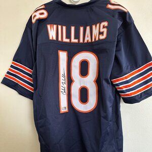 CALEB WILLIAMS SIGNED CHICAGO BEARS QB AUTOGRAPHED CUSTOM JERSEY w/COA XL - 778